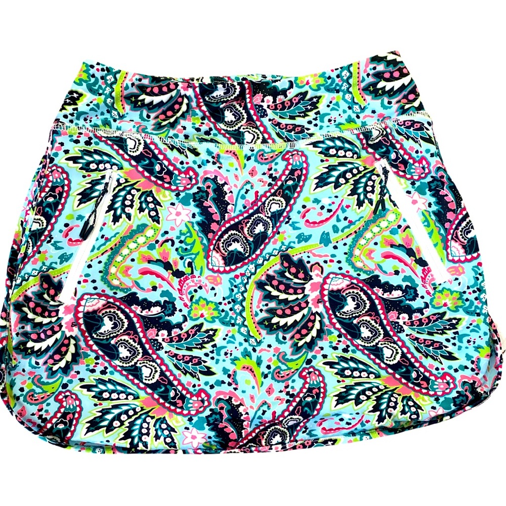 Jack Smith  Paisley Skort - S green , blue black.  Polyester spandex